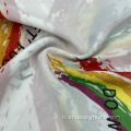 Tissu en mousseline de mousseline à touche doux multicolors pour robe de dames
